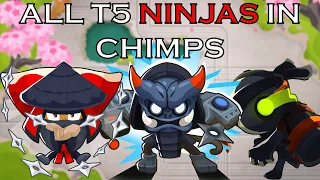 All Tier 5 Ninjas in CHIMPS! Rake Black Border Guide BTD6 v38.1