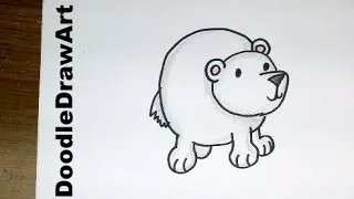 Drawing: How To Draw Cartoon Polar Bear Baby - So Cute and Easy Step by Step Lesson