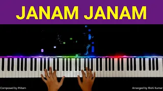 Janam Janam Piano Cover | Tutorial | Dilwale | Ringtone | Notes | Chords | Hindi Song Keyboard