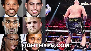 FIGHTERS & CELEBRITIES REACT TO TYSON FURY KNOCKING OUT WILDER: PORTER, GARCIA, CHARLO, PAUL, MORE