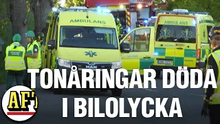 Tre tonåringar döda efter bilolycka utanför Norrköping