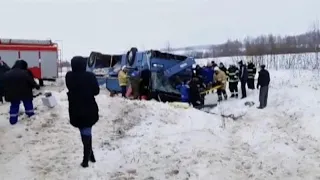 В ДТП с участием автобуса погибли 7 человек, в том числе 4 ребёнка…