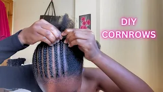 How to cornrow your hair || Hair tutorial