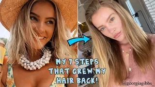 How I grew my hair back with 7 steps | natural & inexpensive | Georgia Gibbs