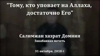 "Тому, кто уповает на Аллаха, достаточно Его", Салимжан хазрат Домнин