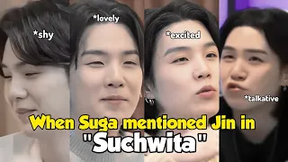 His Expression Never Lies! When Suga Talking About Jin in Suchwita