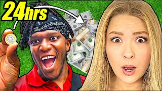 Americans React To SIDEMEN TURN £1 INTO £100,000 IN 24 HOURS CHALLENGE