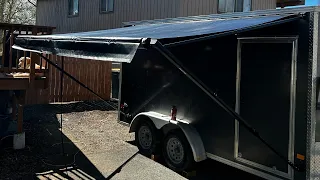 Rec-Pro manual awning install on a 14ft cargo trailer.