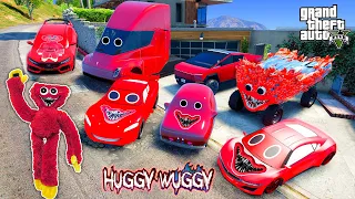 GTA 5 - Stealing RED HUGGY WUGGY Cars With Franklin | (Real Life Cars #184)