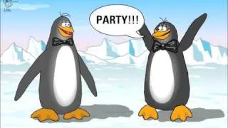 Congratulations ecard starring two disco dancing penguins