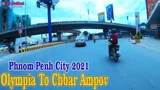 Exploring Phnom Penh Cambodia Drive Tour 2021 (Olympia to Chbar Ampov)