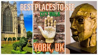 YORK, UK | FREE Walking Tour - 2022 4K