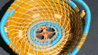 How to Make An Easy Small Pine Needle Basket Using a Walnut for a Center !