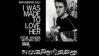 I Was Made To Love Her | Stevie Wonder | Motown | VINTAGEBASS VOL.1 | Bass Cover