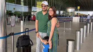 Kajal Aggarwal With Her Son & Family Spotted At Mumbai Airport