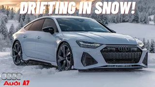 Audi A7 Quattro does Crazy Drifts in Snow!