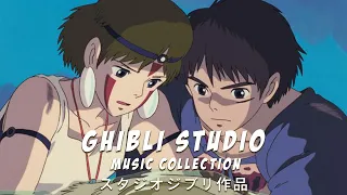 No ads Studio Ghibli Piano Medley 🎵 Hayao Miyazaki Collection Piano and Harp 💖 [BGM for work, Study]