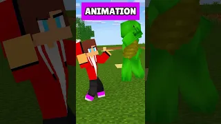 Animation Vs Real Game  #minecraft #memes #animation