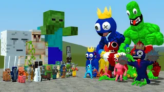 ALL MINECRAFT MOBS VS ALL RAINBOW FRIENDS in Garry's Mod!