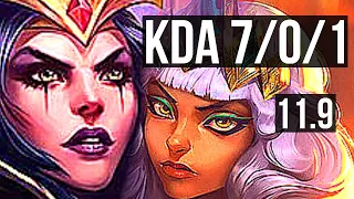 LEBLANC vs QIYANA (MID) | 7/0/1, 71% winrate, Godlike | KR Master | v11.9