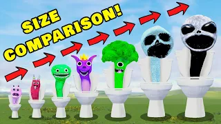 WHOS BIGGER? SKIBIDI TOILET GARTEN OF BANBAN SIZE COMPARISON IN GARRYS MOD