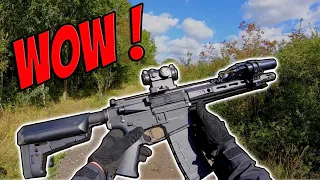 This STOCK Airsoft Gun Is INCREDIBLE!! | Krytac Trident MK-II CRB Gameplay