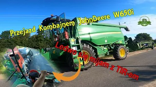 Kombajnem JohnDeere W650i na drugi koniec Gminy - Zenek Prowadzi! #Rolnicy