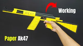 Powerful Paper AK47 Gun That Shoots Paper Bullets | How To Make a Paper AK47 Gun | Easy Paper Gun