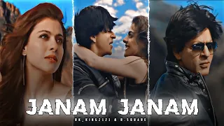 Janam Janam 🎧 status (Dilwale)❣️|Shahrukh khan|Kajol|Efx  status💫| New status|New Trending status🔥