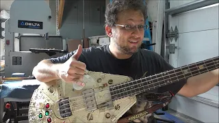 Millennium Falcon Bass #MFB7L Custom Crafted for Kenne Perkins by D Guitars and Lutherie.