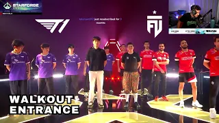 T1 vs FUT Esports Stage Walkout Entrance. Valorant Champions LA. Tarik Reacts