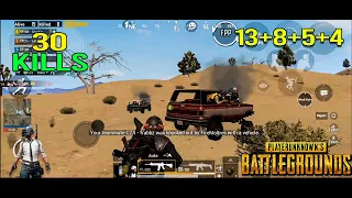 PUBG MOBILE | "30 KILLS" AMAZING SQUAD RUSH GAMEPLAY CHICKEN DINNER || Hindi Gameplay ||