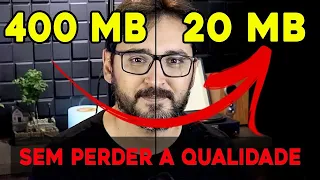 REDUZIR o tamanho do VÍDEO sem perder a QUALIDADE Em 3 minutos