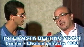 Brindisi: elezioni politiche 1983, intervista a Bettino Craxi