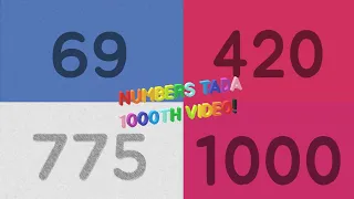 (MY 1000TH VIDEO) Colorful Numbers 1 to 1000 with Effects