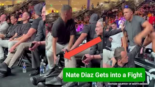 Nate Diaz spikes a bottle at Chase DeMoor at Misfits Boxing  Event