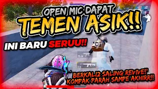 OPEN MIC DAPAT TEMEN ASIK!! INI BARU SERUU!! SALING REVIVE SAMPE DAPET CHICKEN!! | PUBG MOBILE