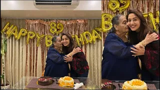 Madhuri Dixit Nene Celebrate Her Mother`s  89th Birthday , Shared Cute Video With Mothers !
