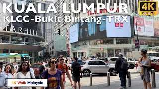 [4K 60fps HDR] KUALA LUMPUR | KLCC - BUKIT BINTANG - TRX | January 2024 - Malaysia Walking Tour