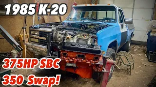 1985 Square Body Chevy Engine and Transmission Swap! (350 Small block Chevy and 700r4)