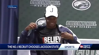 The top football recruit in the country picks Jackson State