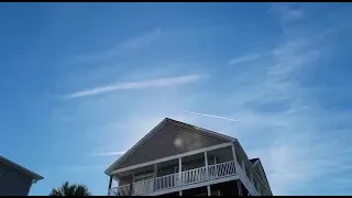 VIDEO: Chinese spy balloon shot down in view from Cherry Grove, South Carolina