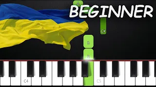 National Anthem Of Ukraine | BEGINNER Piano Tutorial + SHEET MUSIC by Asllen