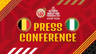 Belgium v Nigeria - Press Conference | FIBA Women's Olympic Qualif. Tournament Belgium 2024