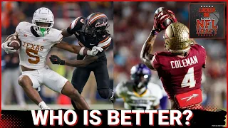 Which 2024 NFL Draft X-receiver prospect is the best, Keon Coleman or Adonai Mitchell?