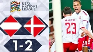 Austria vs Denmark 1-2 Highlights Goals | UEFA Nations League 2022