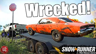 WRECKED & Abandoned 1969 Dodge CHARGER Recovery! SnowRunner RP