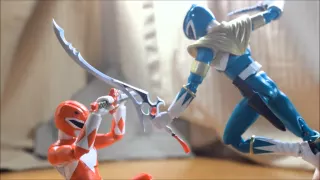 MMPR - Green Ranger vs Red Ranger Stop Motion Animation