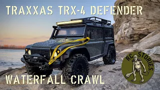 Waterfall Crawl - Tiny RC Stories - Traxxas TRX-4 Defender - Rock Crawling