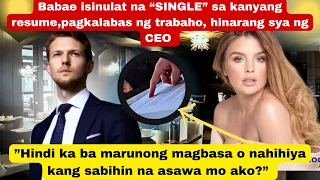 Babae isinulat na "SINGLE" sa kanyang resume, hinarang sya ng CEO, “Kinahihiya mo ba ako?”